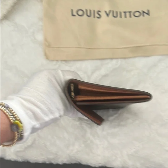 Louis Vuitton  Authentic Monogram Porte Monnaie Credit Long Wallet 1989 Minty - Picture 7 of 12